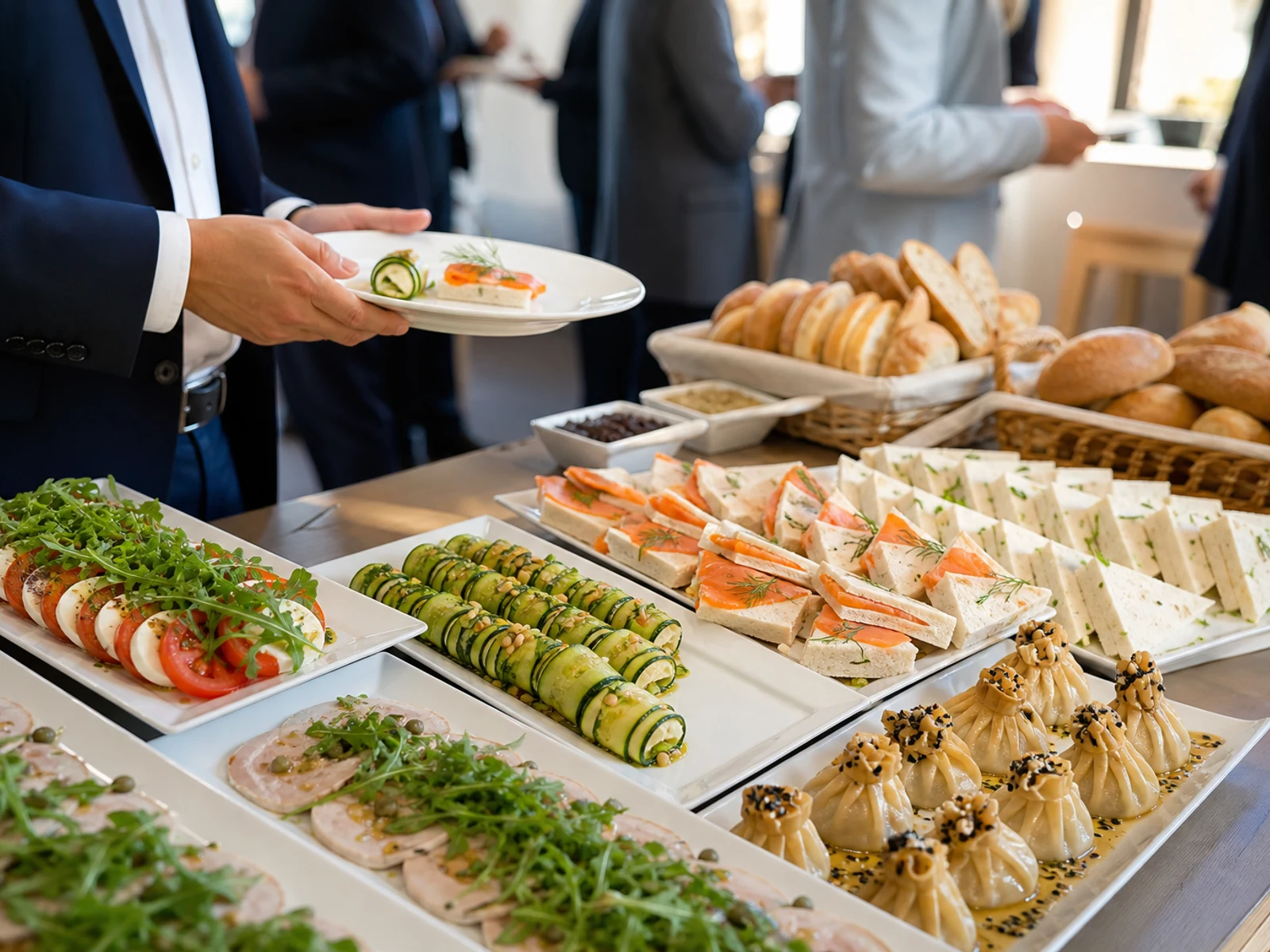 Hochwertiges Buffet für eine Firmenfeier