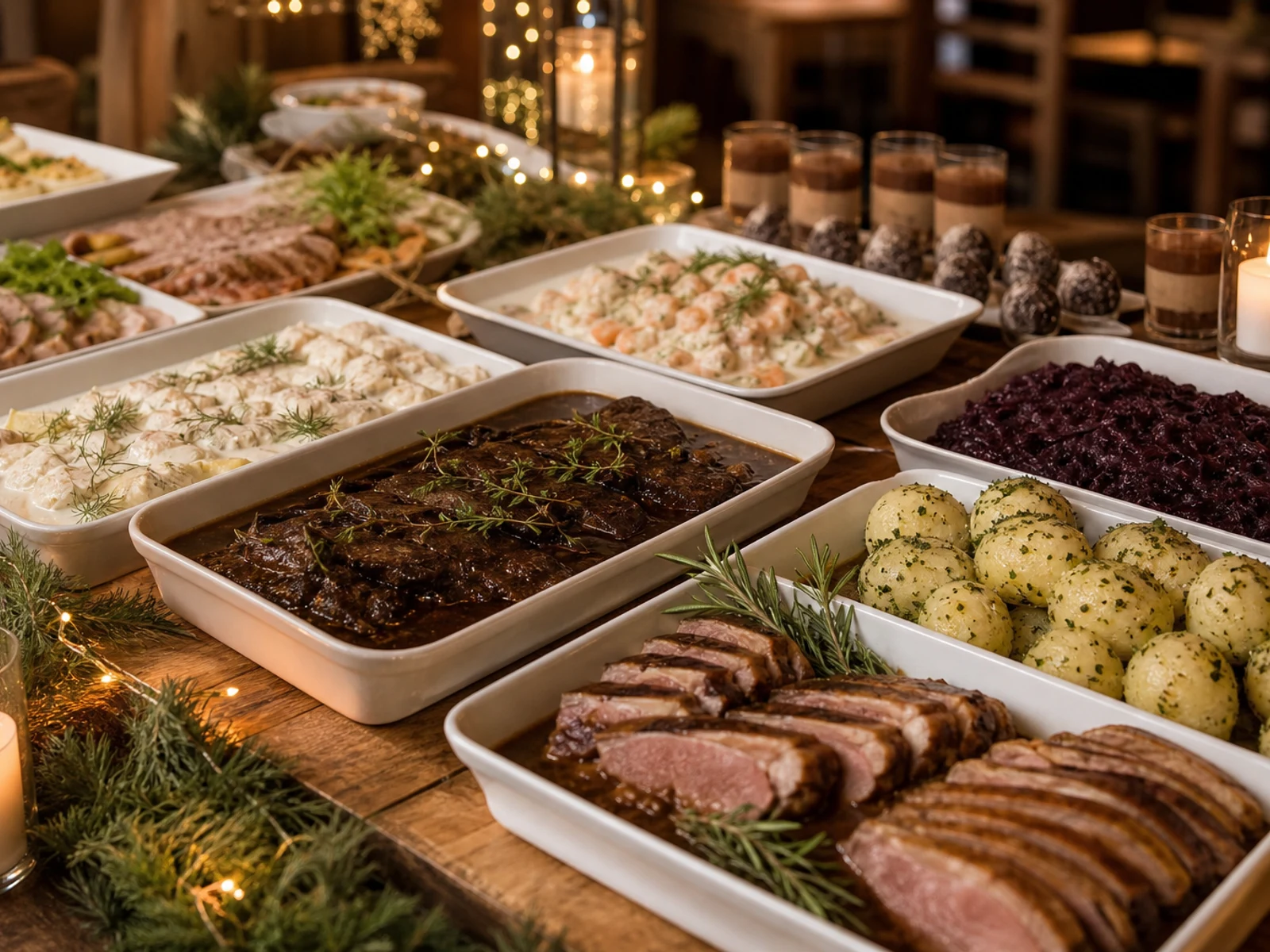 Weihnachtscatering Essen mit festlichem Buffet
