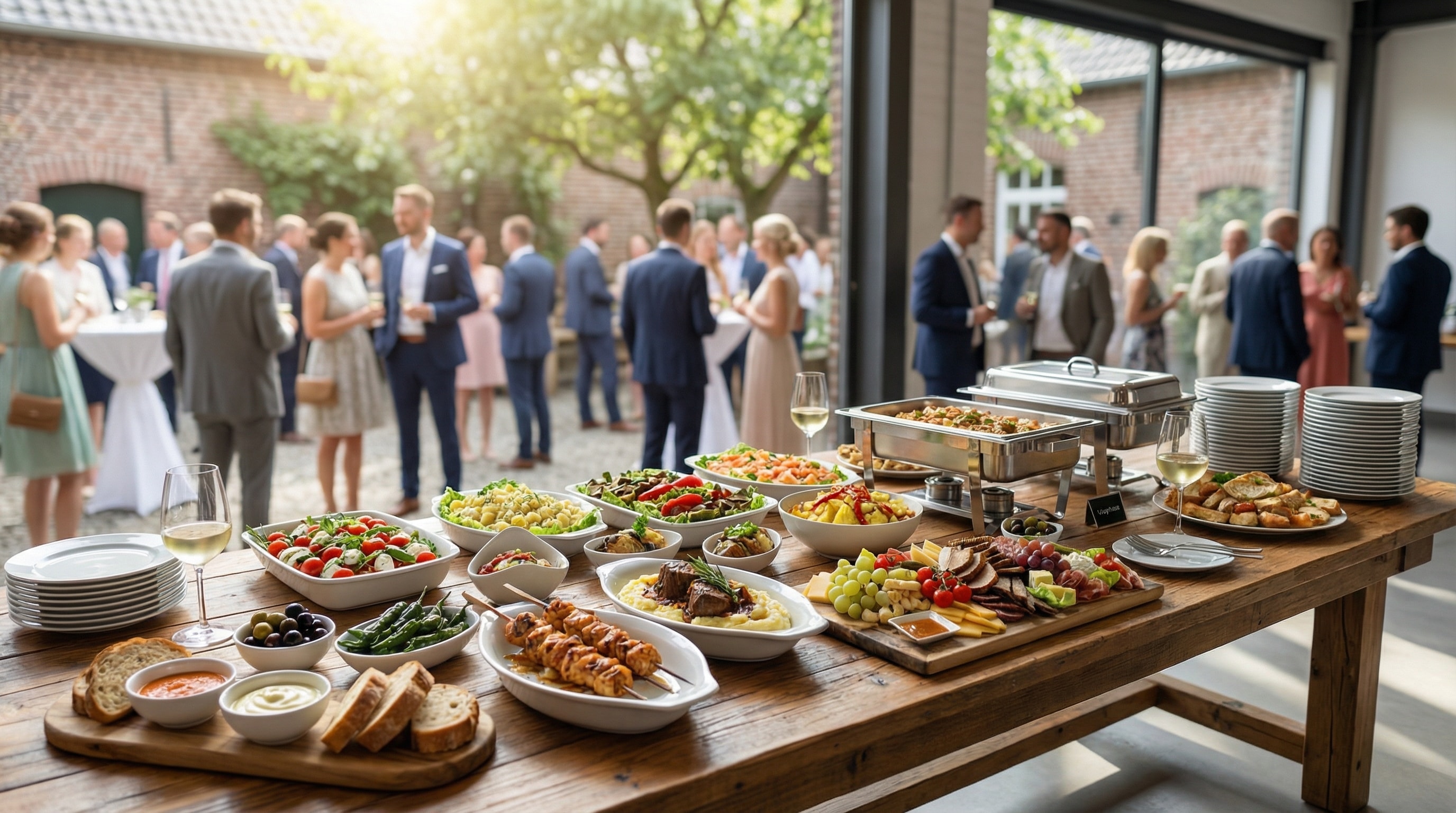 Firmencatering NRW: authentische Catering-Fotoaufnahme (1)