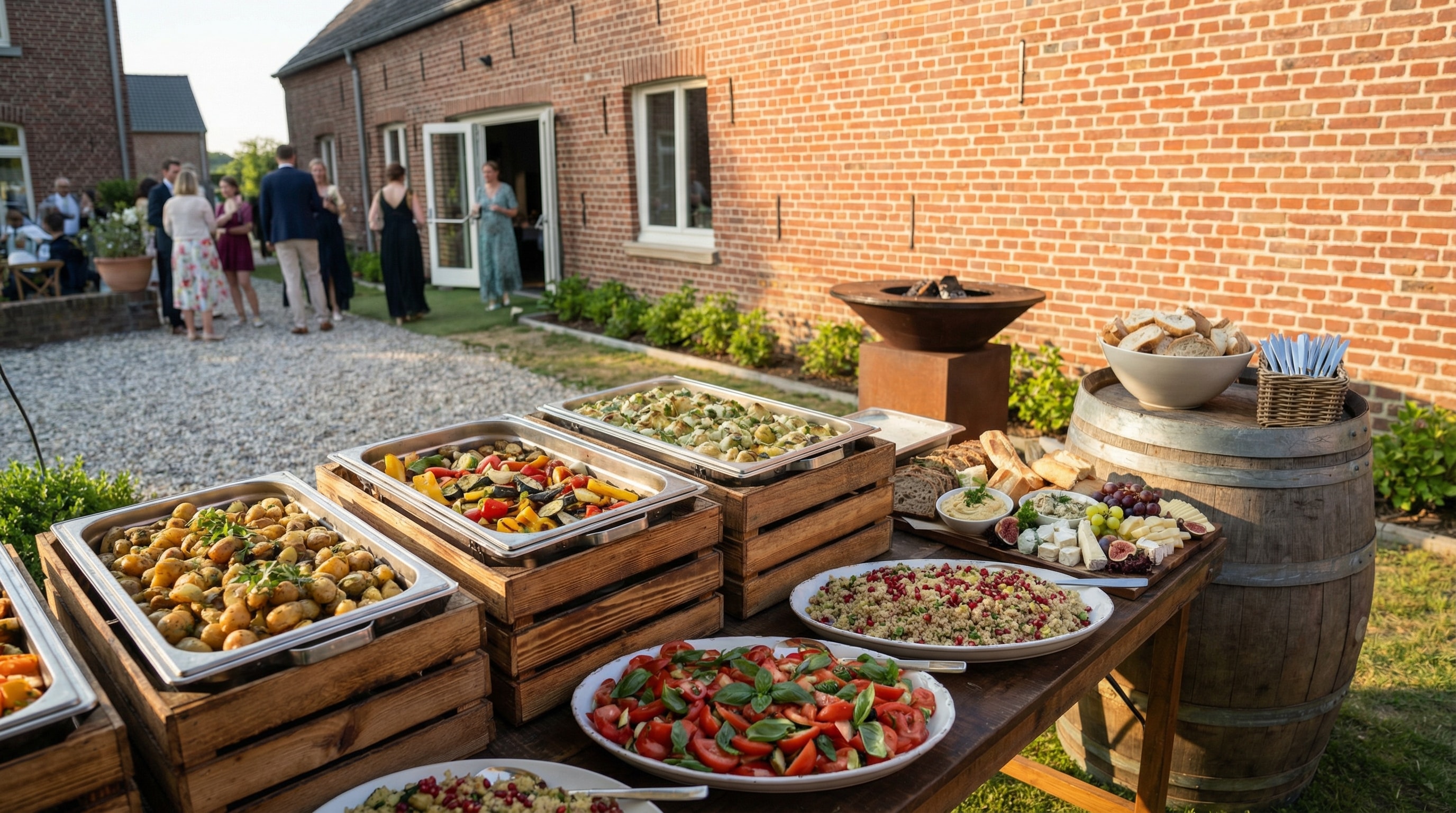 Veganes & fleischloses Catering: authentische Catering-Fotoaufnahme (1)
