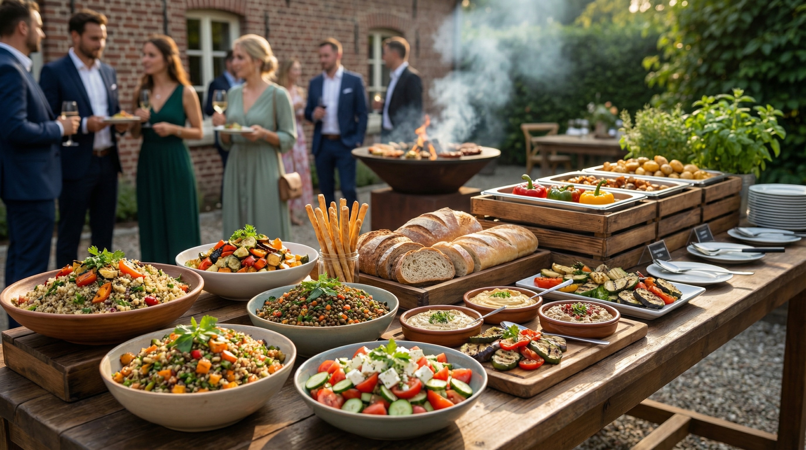 Veganes & fleischloses Catering: authentische Catering-Fotoaufnahme (2)