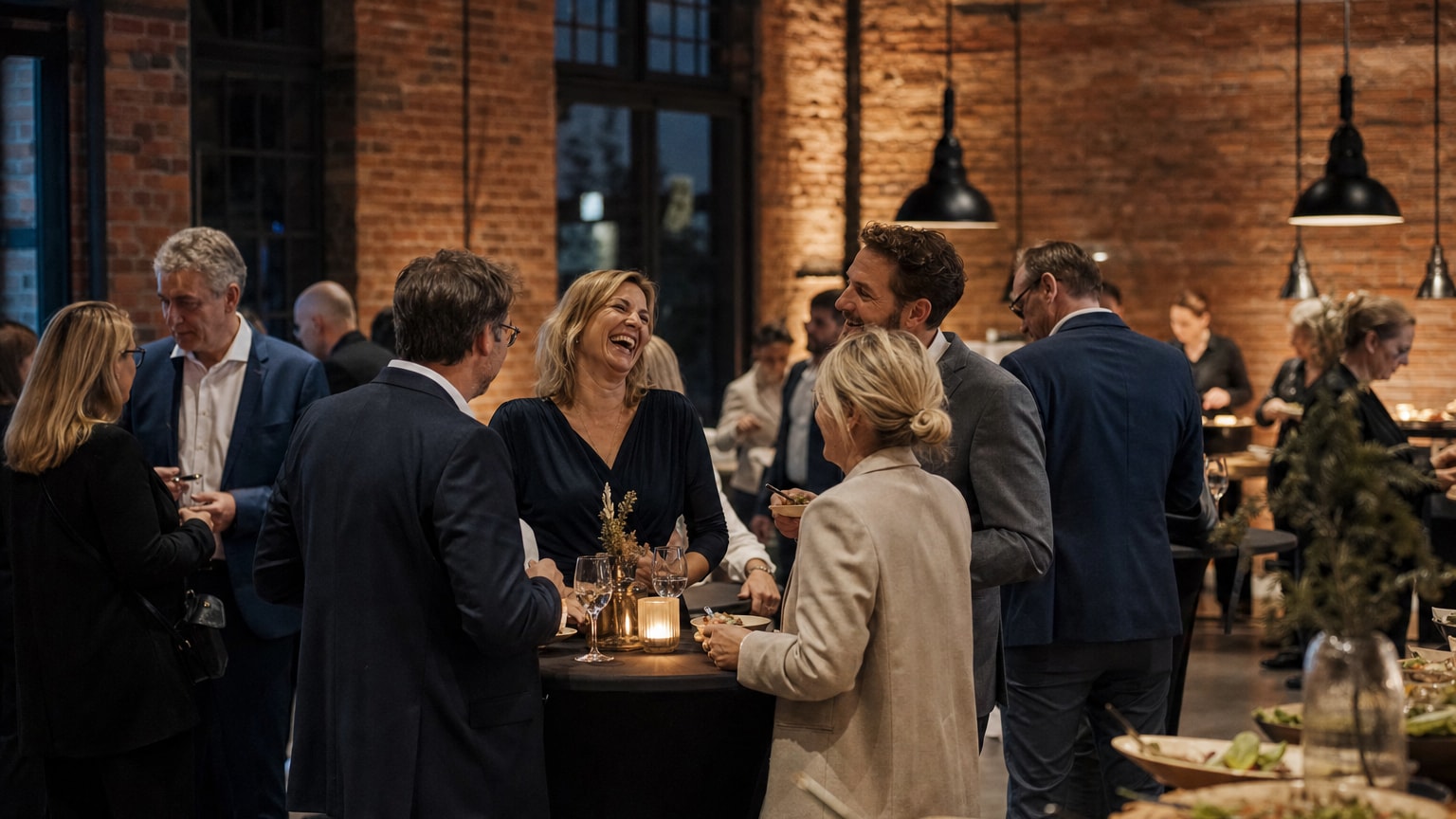 Buffet Auswahl für Events – Gäste erleben Buffet und Fingerfood als Teil einer geselligen Veranstaltung