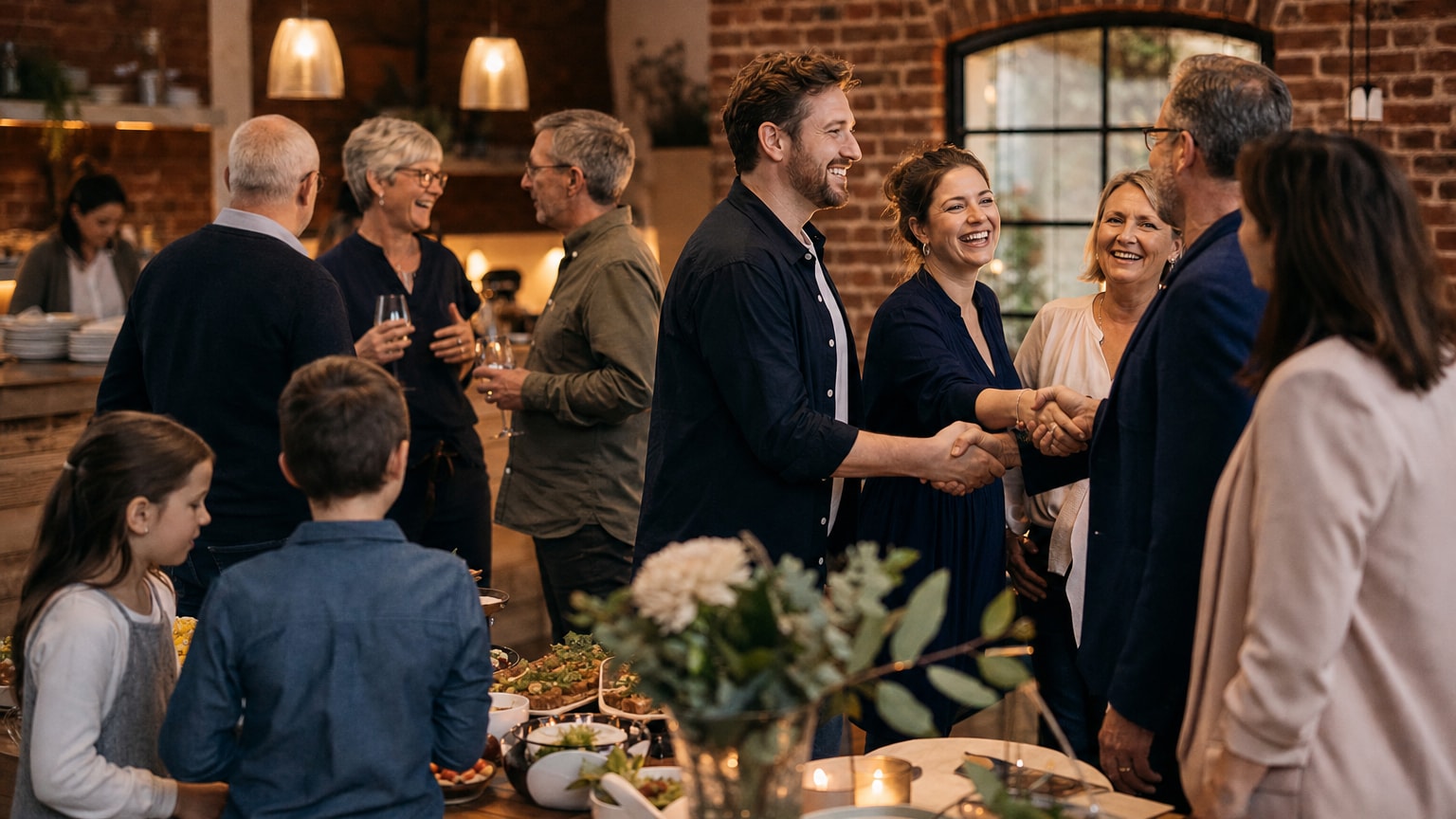 Catering Geldern – Freunde und Familie bei einer persönlichen Feier mit Catering am Niederrhein