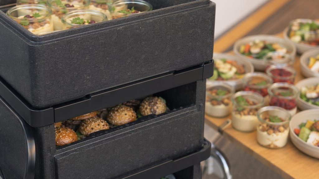 Crew-Catering und Kunden-Catering bei einer Firmenveranstaltung