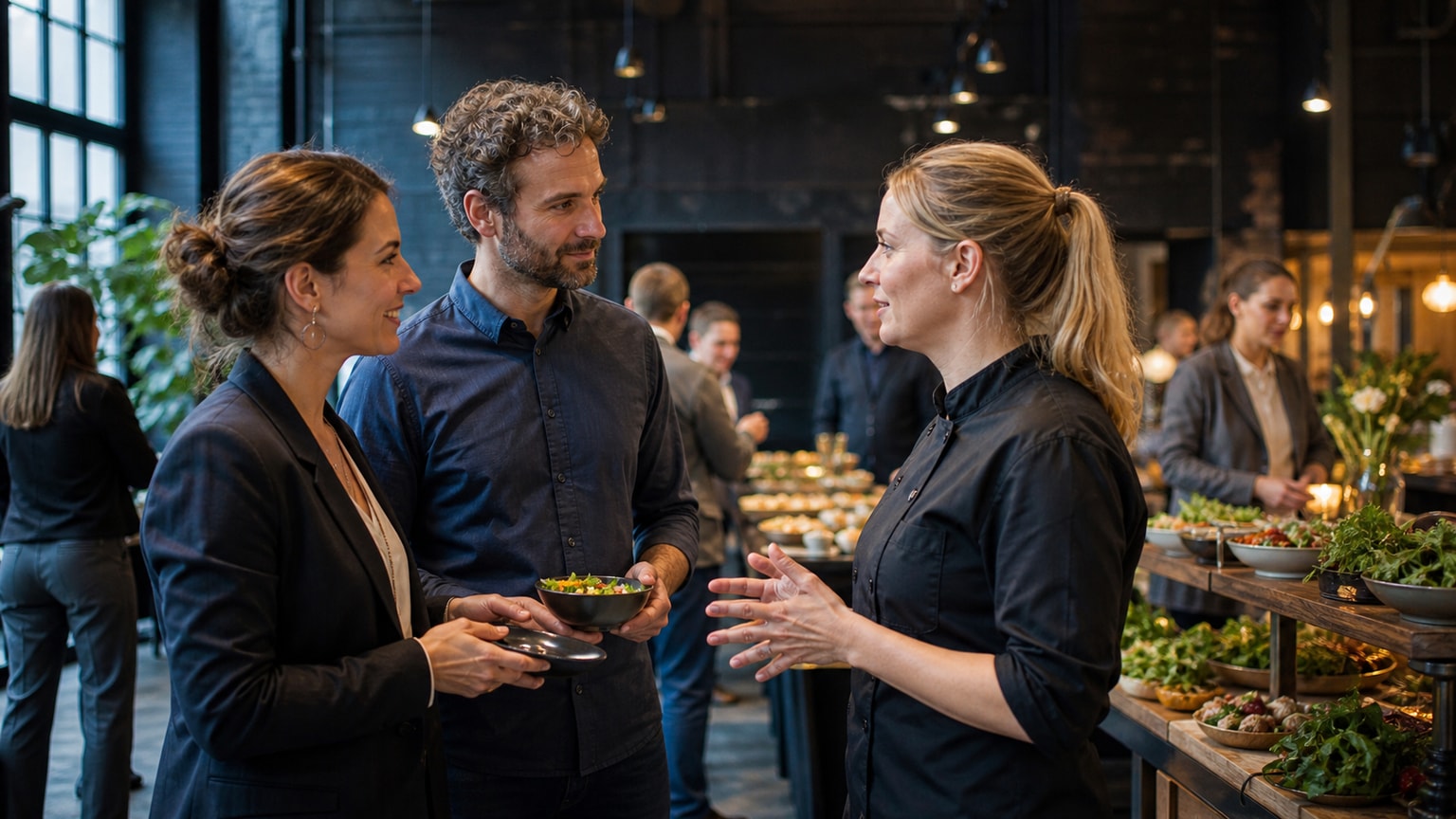 Veganes und vegetarisches Catering – Gastgeberin, Gast und Caterer stimmen besondere Ernährungswünsche für eine Feier ab