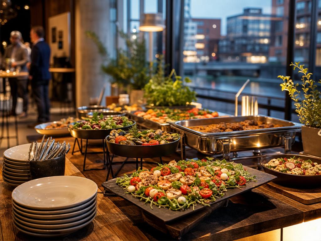 Eventcatering in Innenhafen bei Duisburg: abendessen catering duisburg für Abendtermine mit Struktur