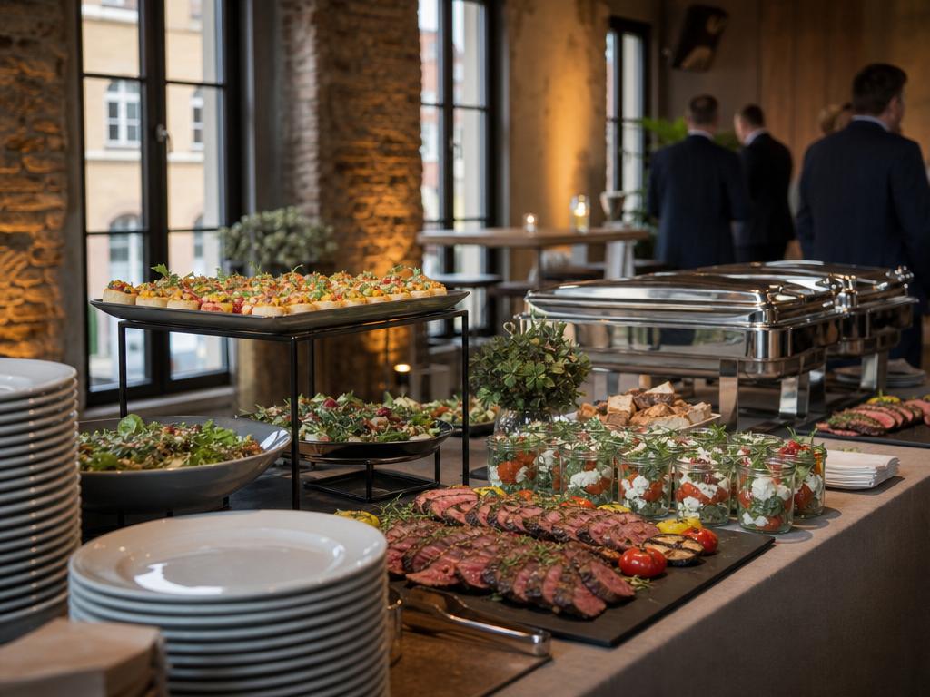 Eventcatering in Düsseldorfer Altstadt: Ruhig geplante Menüs und Buffets