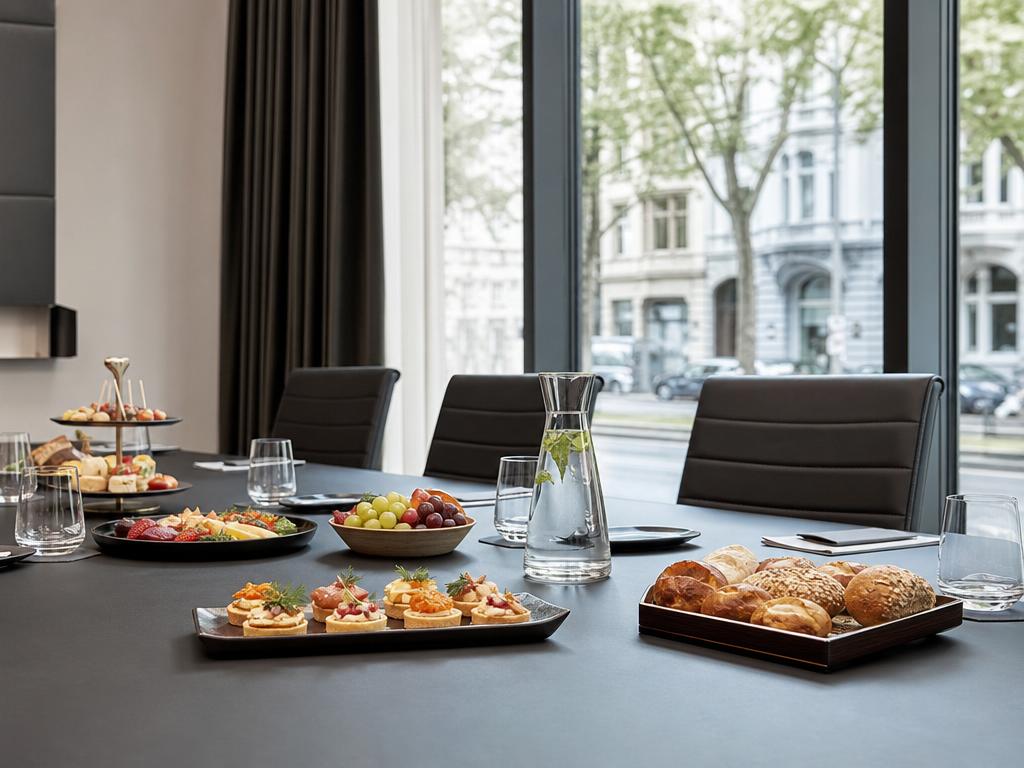 Meeting-Catering in einem Besprechungsraum in Düsseldorf-Oberkassel