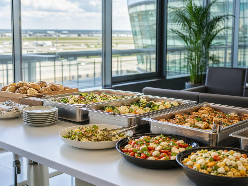 Office-Lunch-Catering in einem Büro nahe dem Düsseldorfer Flughafen
