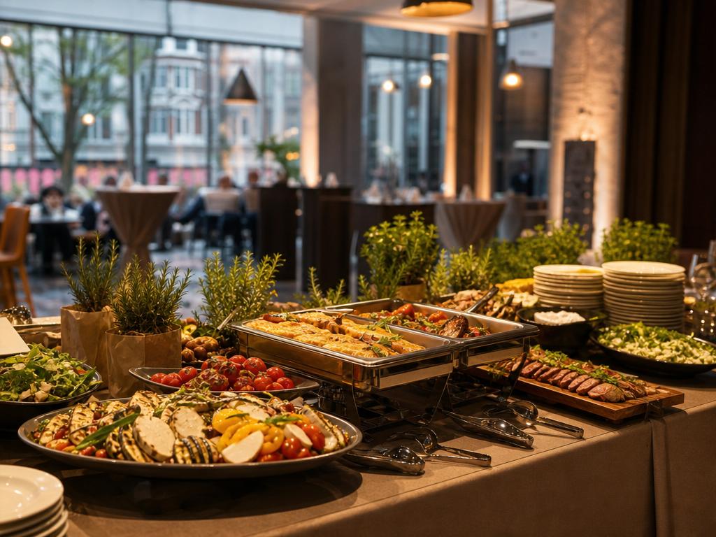 Eventcatering in Innenstadt bei Mülheim an der Ruhr: Struktur für Menüs, Buffets und informelle Runden