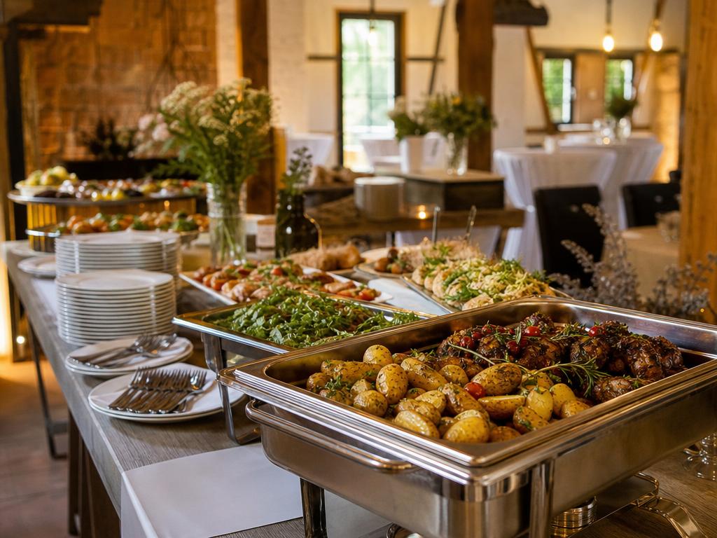 Eventcatering in Reuschenberg bei Neuss: Buffets und Speisenauswahl für den späteren Tagesverlauf