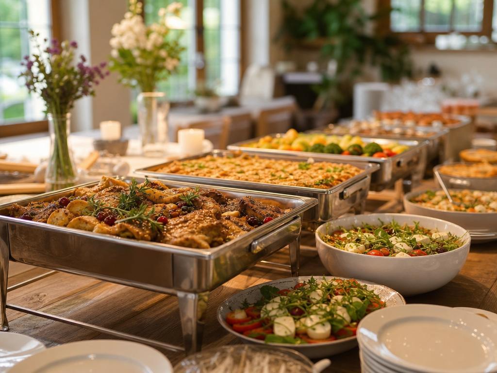 Partyservice in Rosellen bei Neuss: Geburtstag Catering Neuss mit warmen Speisen und kalten Platten
