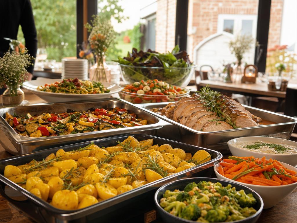 Partyservice in Ossenberg bei Rheinberg: Buffets, warme Speisen und Beilagen nach Bedarf